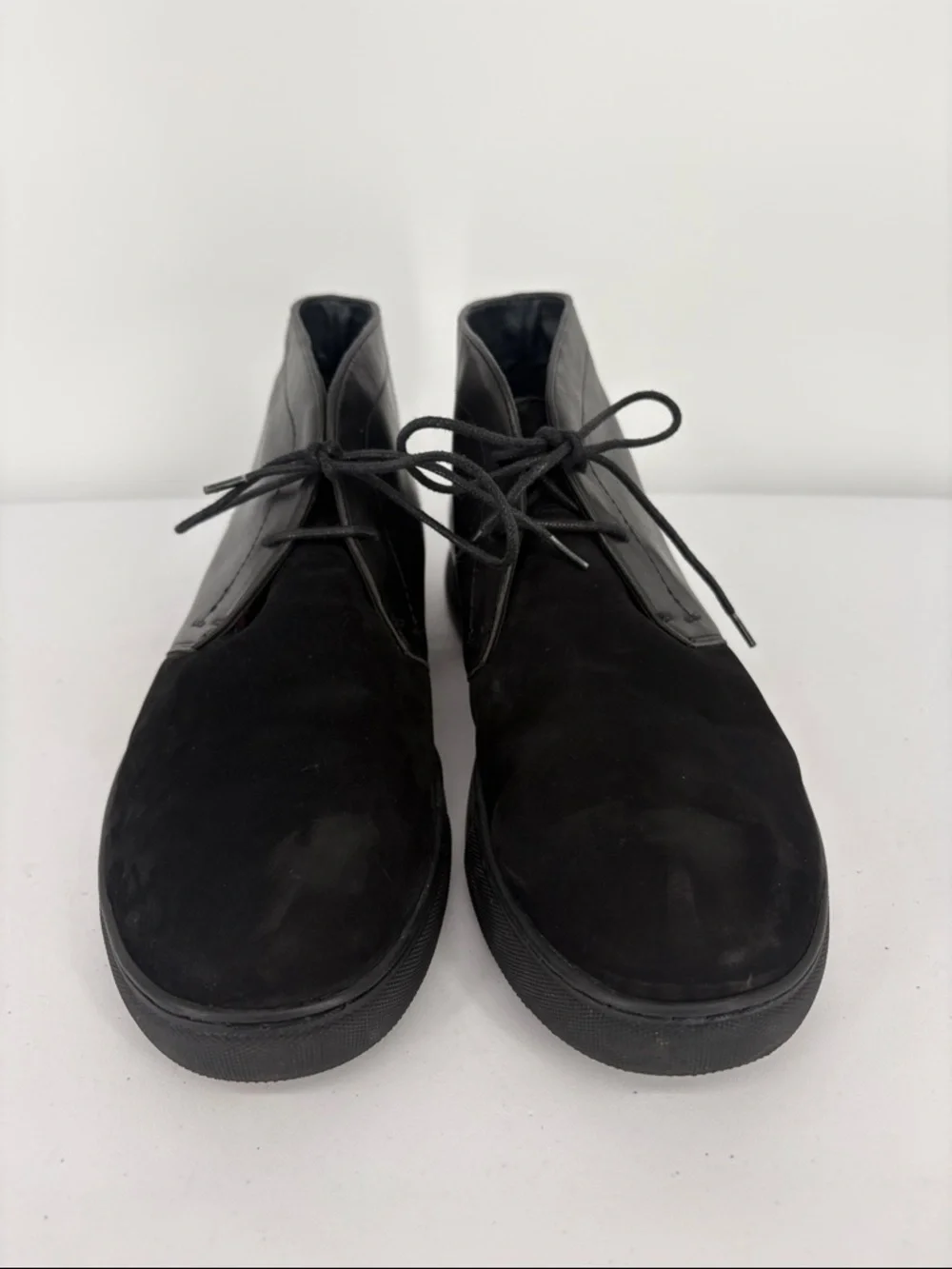 🦥 English Laundry  Black Leather & Suede Chukka Boots